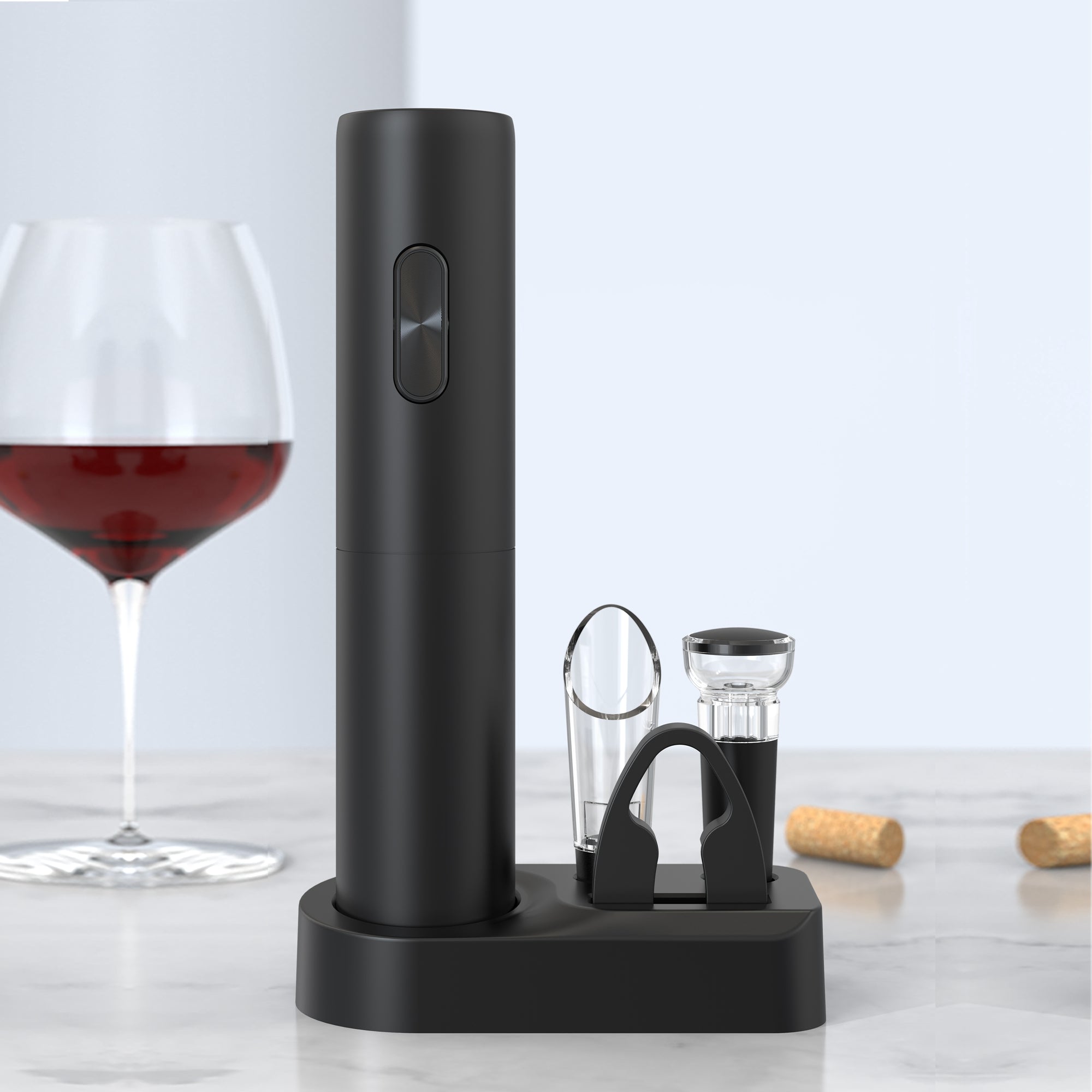KLT VBGS-KB1-60201 5-in-1 Electric Wine Opener Set (Style A, Batteries Not Included) KLT VBGS-KB1-60201 5-in-1 Electric Wine Opener Set (Style A, Batteries Not Included)
